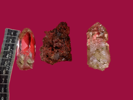 Three Pieces Water Etched quartz Crystal   | 水蚀刻石英晶体
