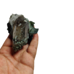 very rare smokey quartz combine with calcite stone